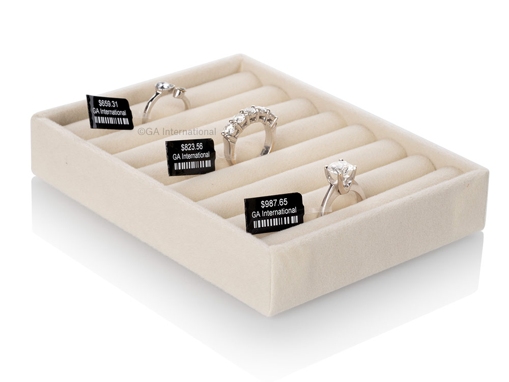 Double-Sided Black Jewelry & Optical Frame Rat-Tail Labels - 3.5" x 0.4375" #DSJL-1NOT