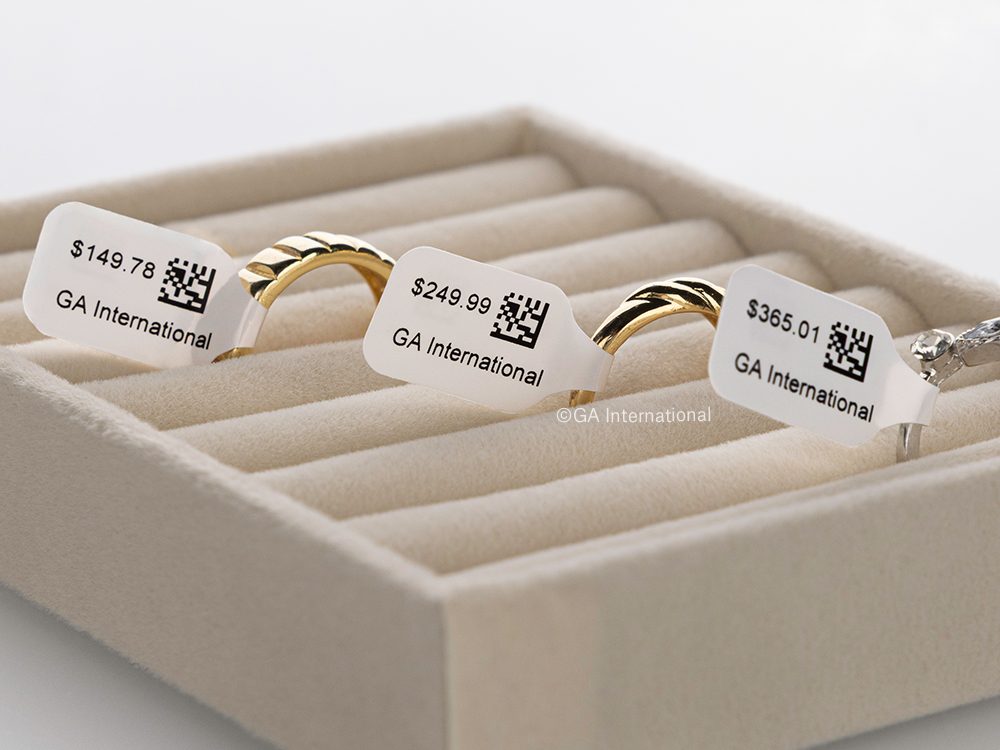 Dumbbell Jewelry Labels for Thermal-Transfer Printers – 2″ x 0.5″ #JDBA-1