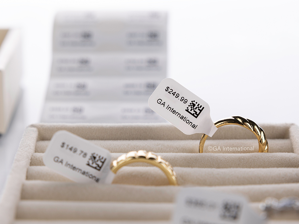 Dumbbell Jewelry Labels for Thermal-Transfer Printers – 2″ x 0.5″ #JDBA-1