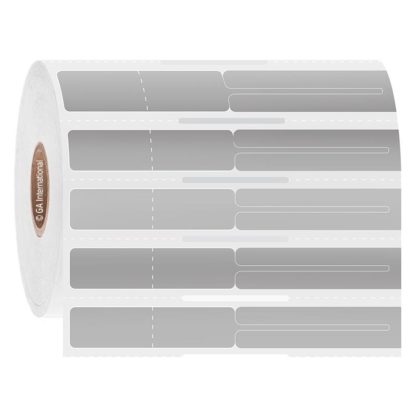 Jewelry and Optical Frame Double-Sided Silver Rat Tail Labels – 3.75″ x 0.625″ #JLDS-1