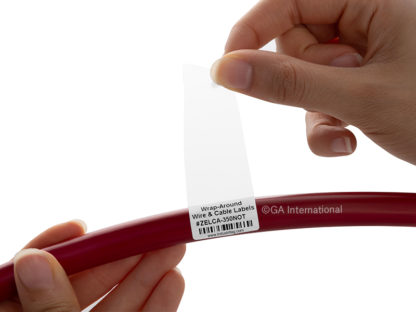 Wrap-Around Thermal-Transfer Wire & Cable Labels - 1" x 0.55" + 2.325" #ZELCA-350NOT