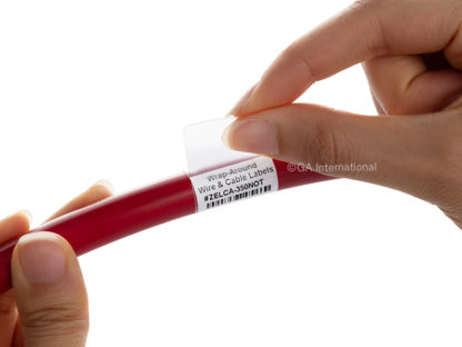 Wrap-Around Thermal-Transfer Wire & Cable Labels - 1" x 0.55" + 2.325" #ZELCA-350NOT