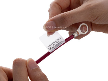 Wrap-Around Thermal-Transfer Wire & Cable Labels - 1" x 0.375" + 0.625" #ZELCA-352SBNOT