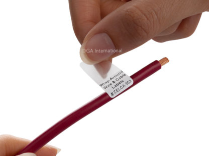 Wrap-Around Thermal-Transfer Wire & Cable Labels - 0.5" x 0.4" + 0.6" #ZELCA-353SBNOT