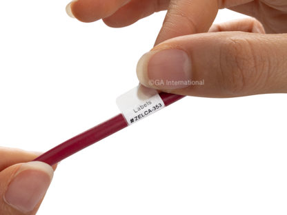 Wrap-Around Thermal-Transfer Wire & Cable Labels - 0.5" x 0.4" + 0.6" #ZELCA-353SBNOT