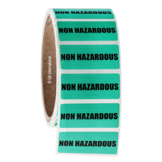 NON HAZARDOUS Warning Labels - 1.75" x 0.75" #ZWLA-002-0.25P